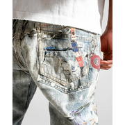 Preme allover print denim - DENIM