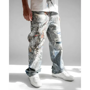 Preme allover print denim - DENIM