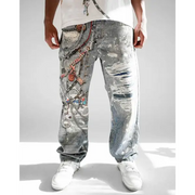 Preme allover print denim - DENIM