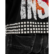 Preme broken studded zip up hoodie - HOODIE