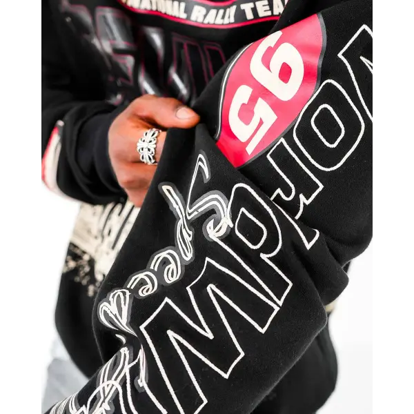 Preme longsleeve motocross patchwork crewneck - CREWNECK