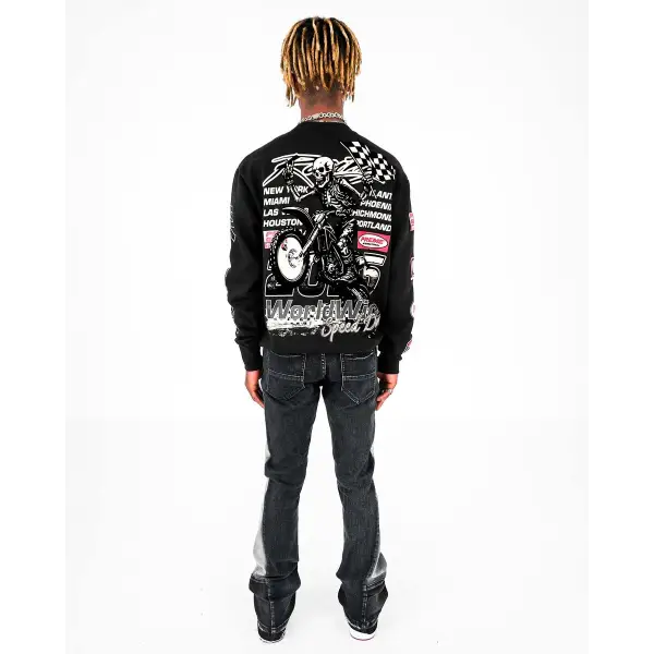 Preme longsleeve motocross patchwork crewneck - CREWNECK