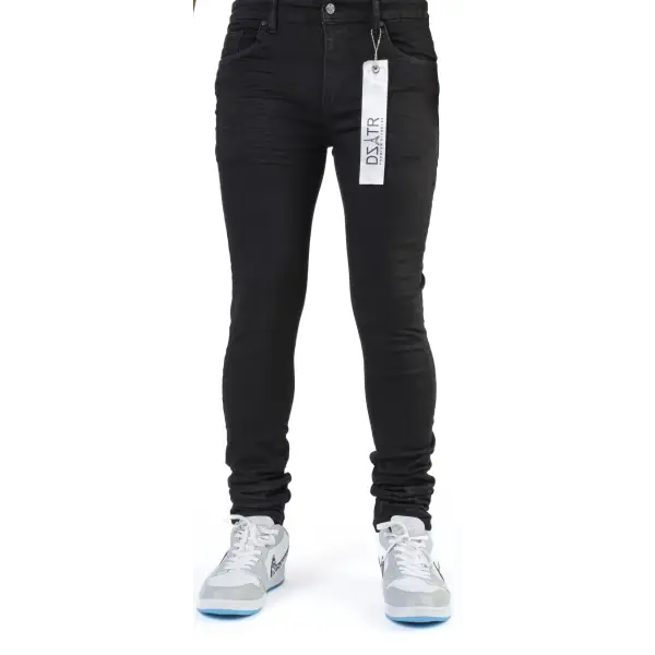 Premium dztr classic ultra skinny stretch denim - 28W/32L / BLACK - DENIM