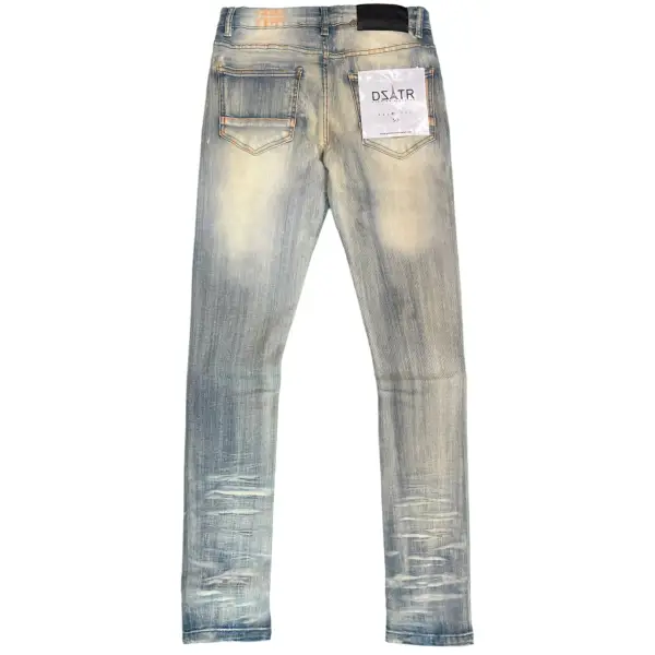 Premium dztr orange splash denim - DENIM