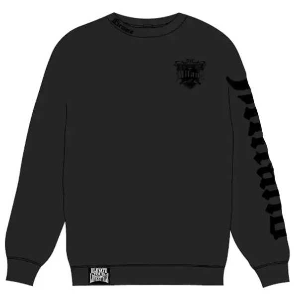 Premium milano black cat club crewneck sweatshirt - MEDIUM / BLACK - CREWNECK