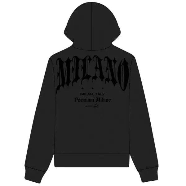 Premium milano black cat club hoodie - HOODIE