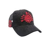 Premium Milano stone rose trucker hat by PREMIUM MILANO