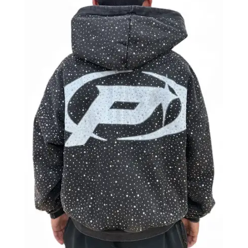 Prestige embellishment classic logo hoodie - HOODIE