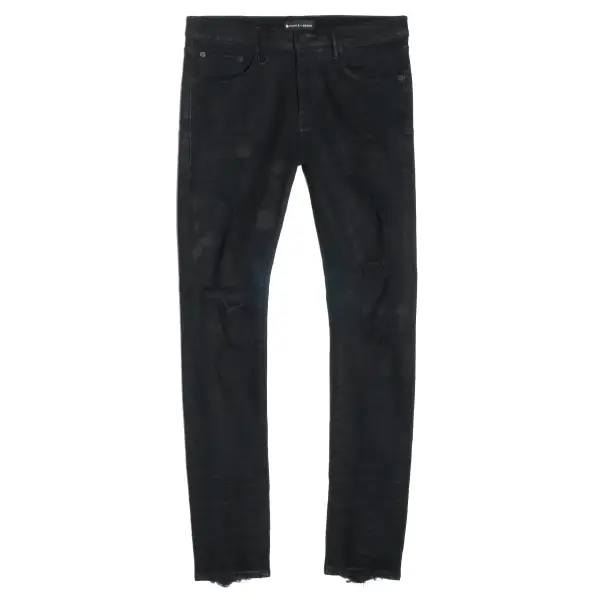 Purple Black Oil Slim Fit Denim - DENIM
