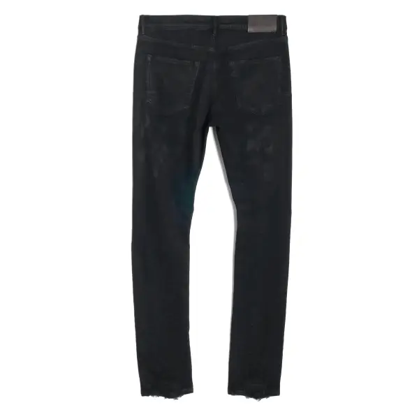 Purple Black Oil Slim Fit Denim - DENIM