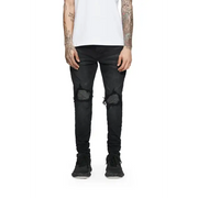 Purple Brand Black Wash Blowout Denim - DENIM