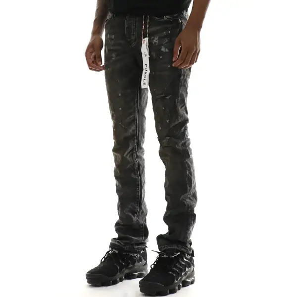 Purple Brand Dirty Vintage White Paint Denim - ECtrendsetters