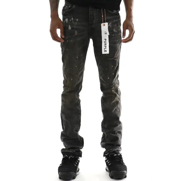 Purple Brand Dirty Vintage White Paint Denim - ECtrendsetters