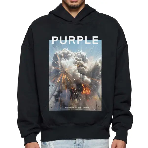 Purple brand fireworks hoodie - HOODIE