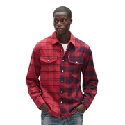 Purple brand half and half flannel shirt - T-SHIRT