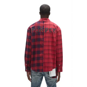 Purple brand half and half flannel shirt - T-SHIRT