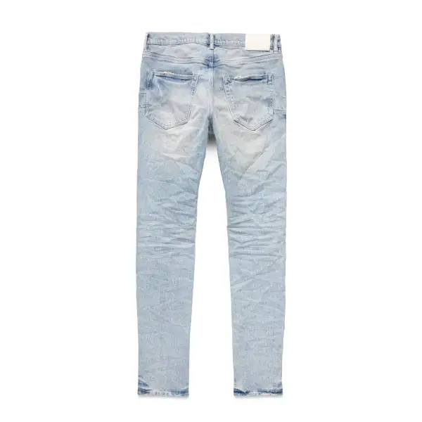 Purple Brand Light Indigo White Pop Denim - DENIM