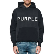 Purple brand logo crop hoodie - HOODIE