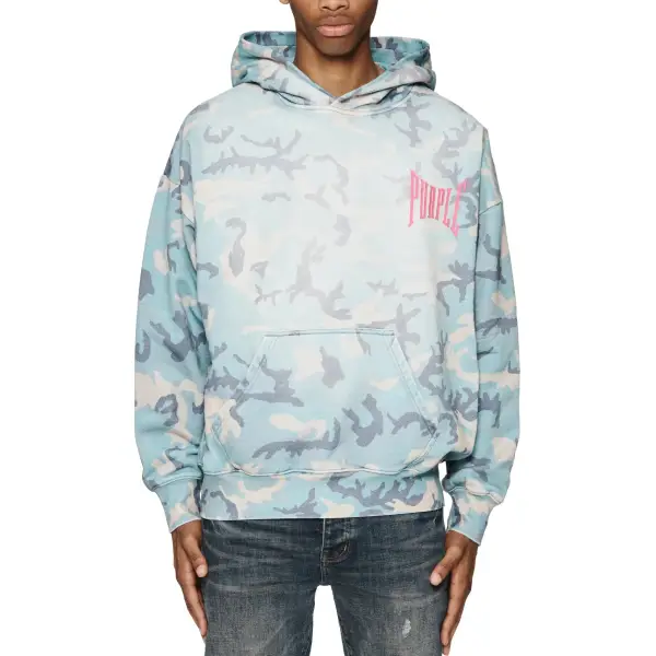 Purple brand oversize camo fleece hoodie - LARGE / ASSORTED - HOODIE
