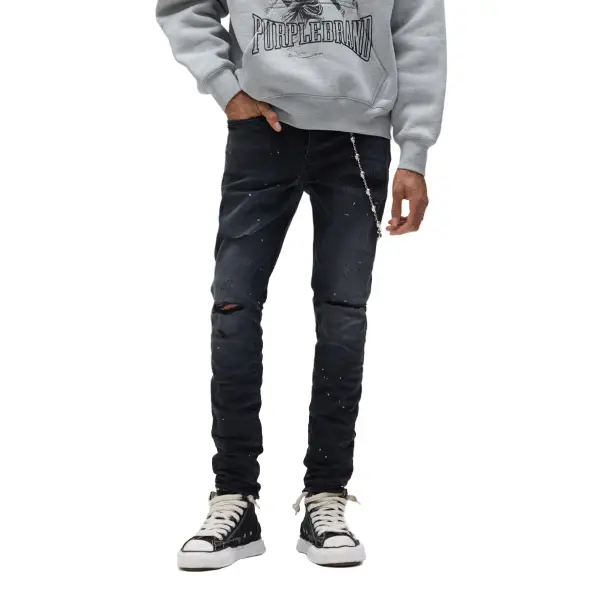 Purple brand reflective paint repair denim - DENIM