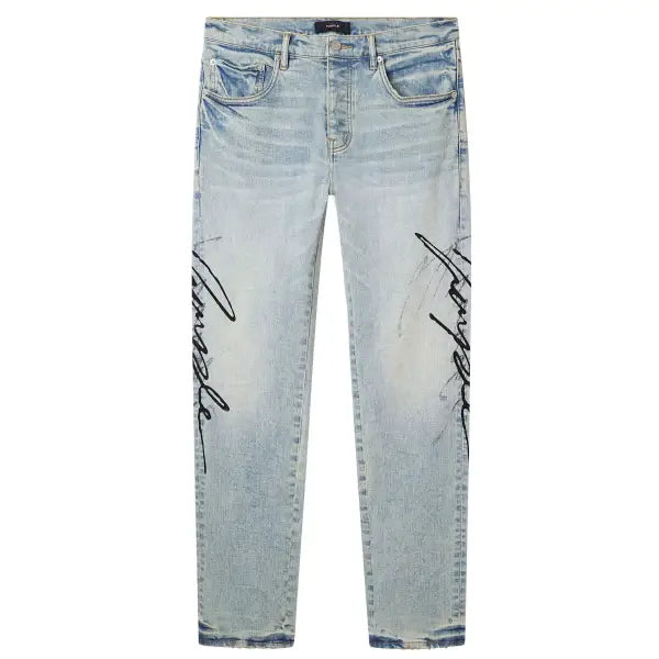 Purple brand skinny double script denim - DENIM