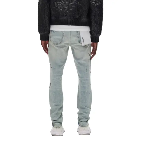 Purple brand skinny double script denim - DENIM