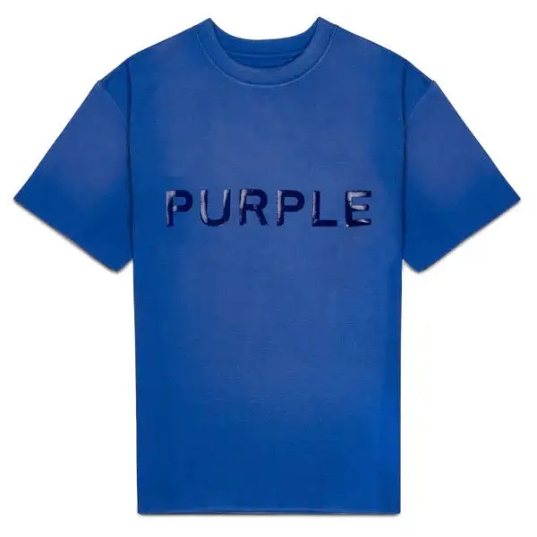 Purple brand textured ss wordmark core t-shirt - T-SHIRT