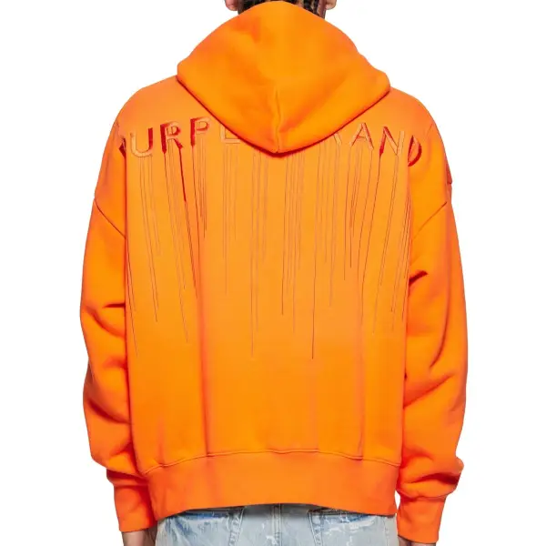 Purple brand trademark drip hoodie - 3XL / ORANGE - HOODIE