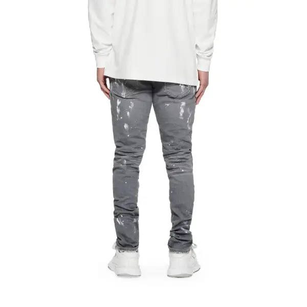 Purple dapple vintage rip denim - DENIM