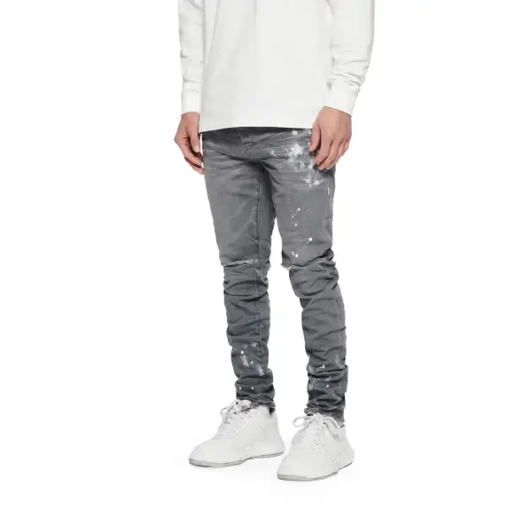 Purple dapple vintage rip denim - DENIM