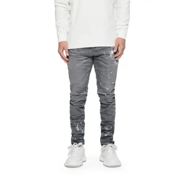 Purple dapple vintage rip denim - DENIM