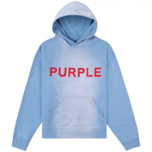 Purple french terry placid blue core jumbo hoodie - HOODIE