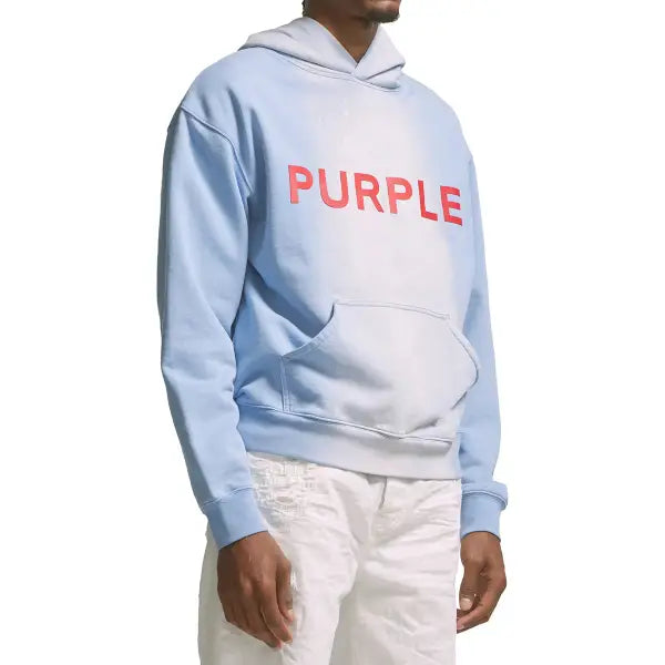 Purple french terry placid blue core jumbo hoodie - HOODIE