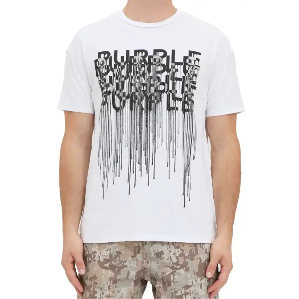 Purple graphic t-shirt - SMALL / WHITE - T-SHIRT