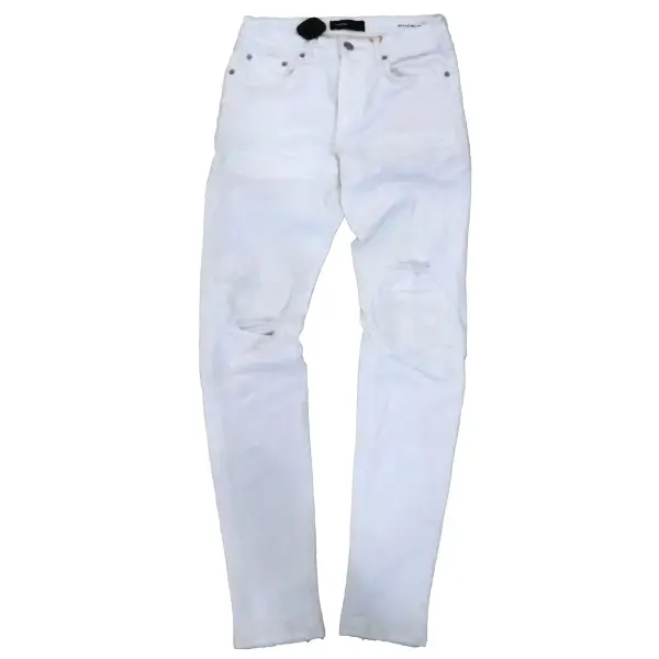 Purple light destroyed denim - DENIM