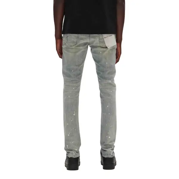 Purple light indigo paint Denim - DENIM