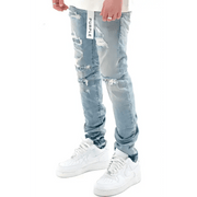 Purple Light Indigo Vintage Denim – Comfortable and Stylish Slim Fit Jeans - DENIM - Cityswagusa.com