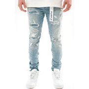 Purple Light Indigo Vintage Denim – Comfortable and Stylish Slim Fit Jeans - DENIM - Cityswagusa.com