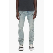 Purple printed slim denim - 30W/32L / INDIGO - DENIM