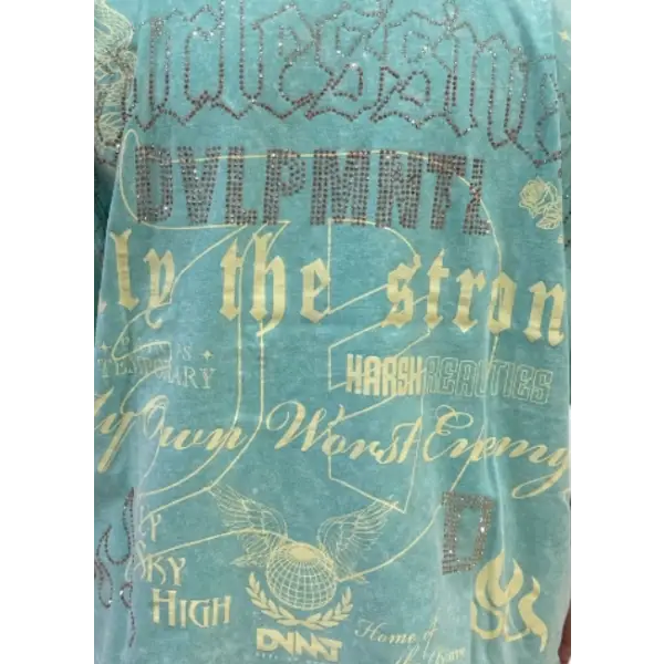 Rebel denim fearlessness t-shirt - T-SHIRT