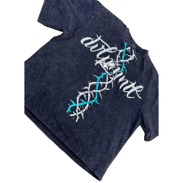 Rebel denim graphic t-shirt - T-SHIRT