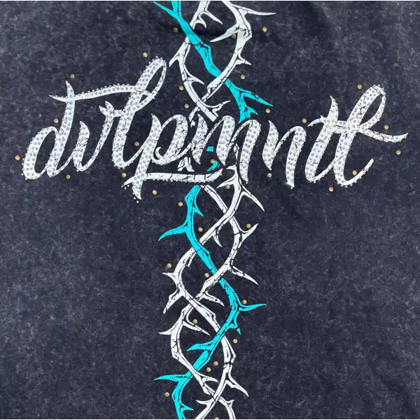 Rebel denim graphic t-shirt - T-SHIRT