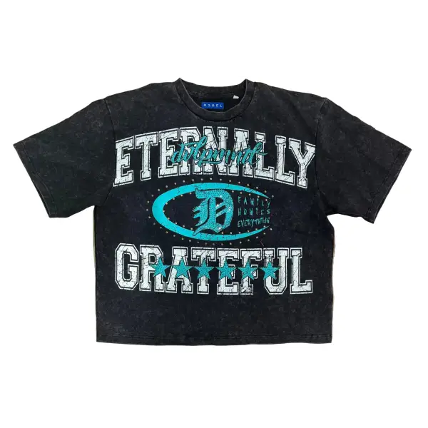 Rebel denim graphic t-shirt - MEDIUM / BLACK - T-SHIRT