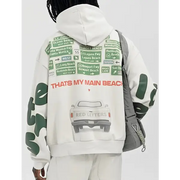 Red Letters main beach scattered hoodie - HOODIE