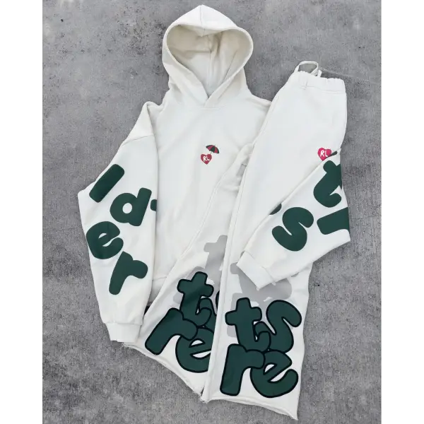 Red Letters main beach scattered hoodie - HOODIE