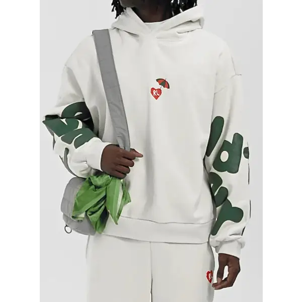 Red Letters main beach scattered hoodie - HOODIE