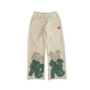 Red Letters scattered sweatpant - SMALL / CREAM - SWEAT PANT