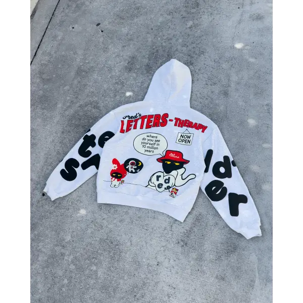 Red Letters therapy scattered hoodie - HOODIE