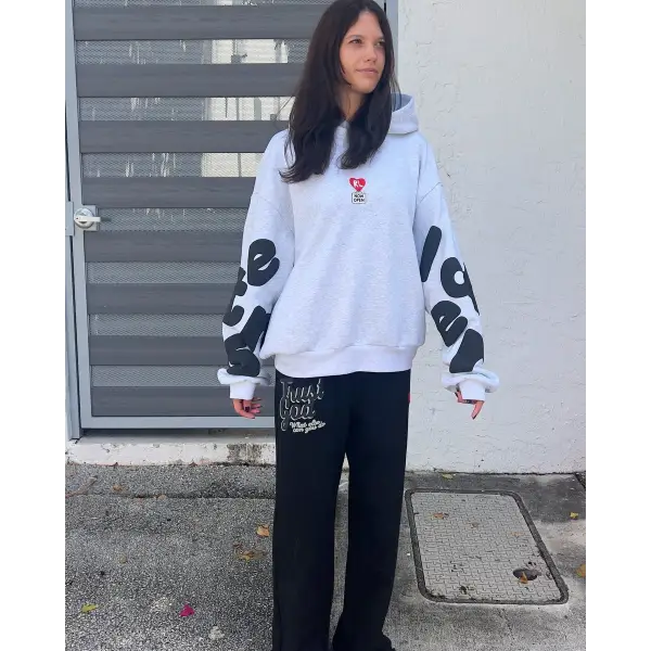 Red Letters therapy scattered hoodie - HOODIE