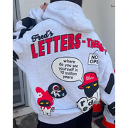 Red Letters therapy scattered hoodie - HOODIE